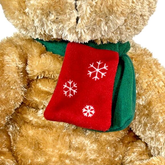 Vtg 2003 JCPenney Holiday Collection Golden Teddy Bear Plush Large 22" w BOW - Picture 2 of 16
